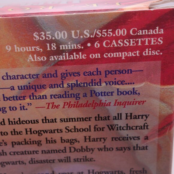JK Rowling Harry Potter The Chamber of Secrets Six Cassettes ISBN 0-8072-8191-3 - Picture 5 of 16